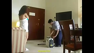 Indian Bhabhi effulgent towel room funding